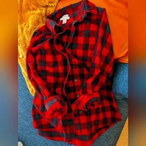 L.L Bean Relaxed Scotch Plaid Flannel Shirt